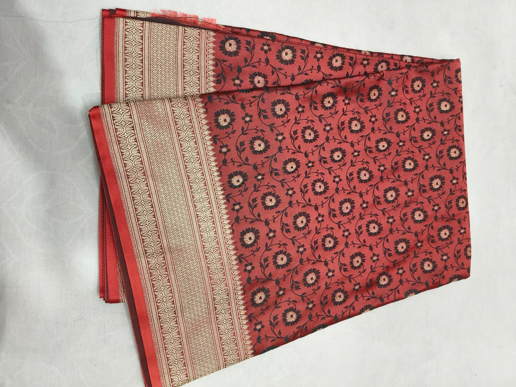 Jamawar Mashroo Resham Weaving Tanchoi Saree