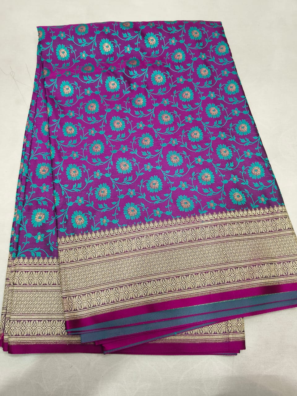 Jamawar Mashroo Resham Weaving Tanchoi Saree