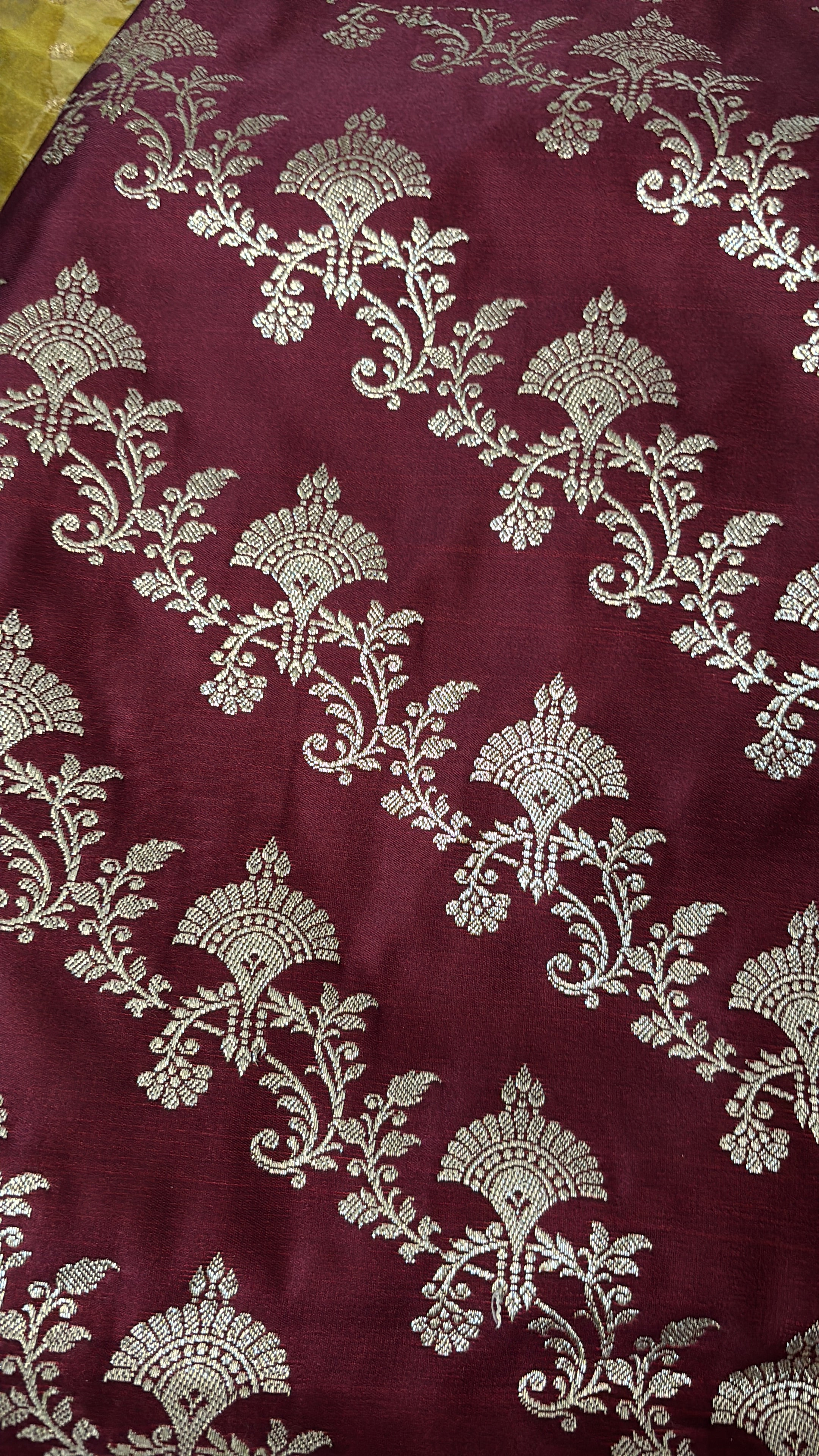 Maroon Mashroo Silk Saree