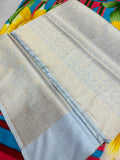 Banarasi Pure Silk- Self Saree Blue