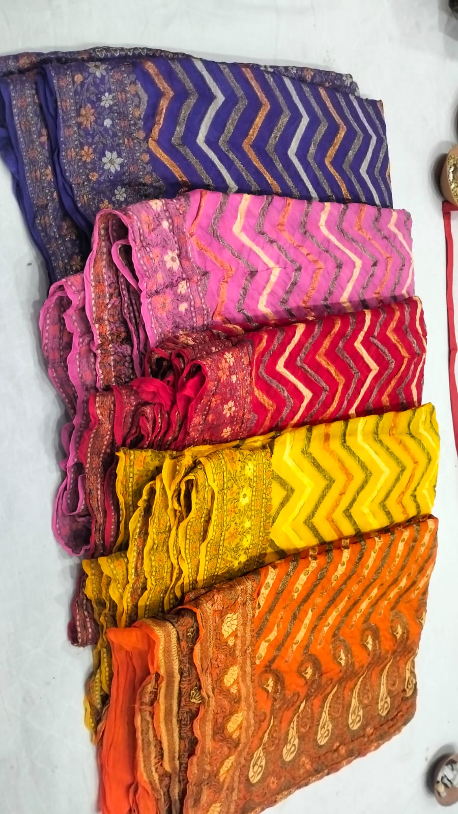 Pure Khaddi Georgette Handbrush &amp; Meenakari Saree