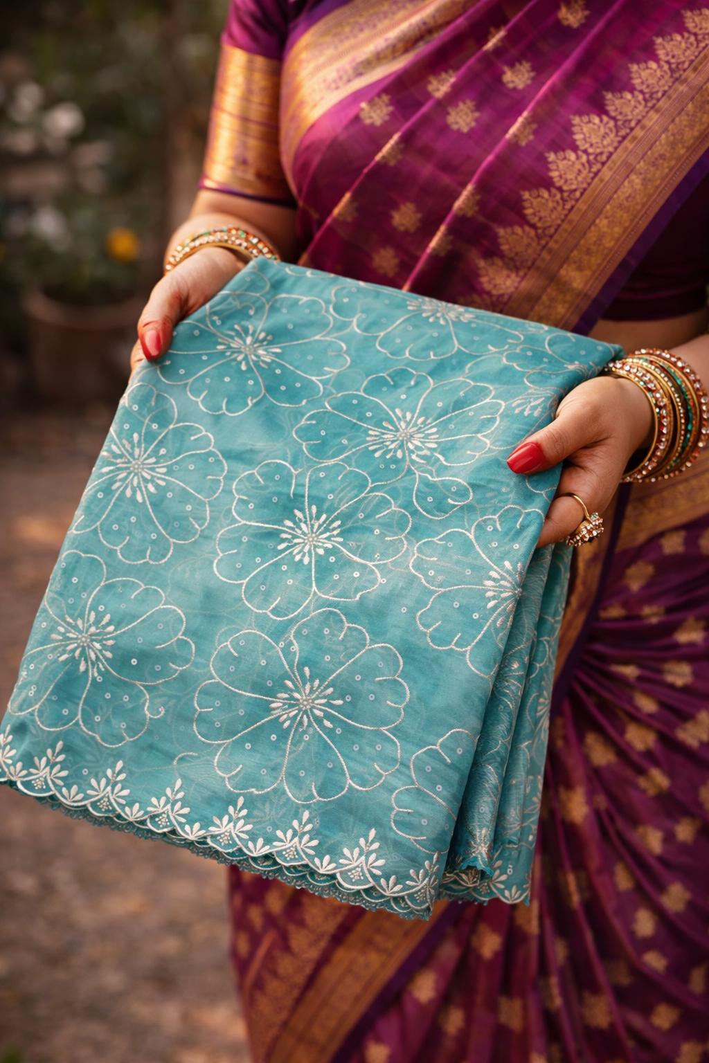 Organza Pearl Saree