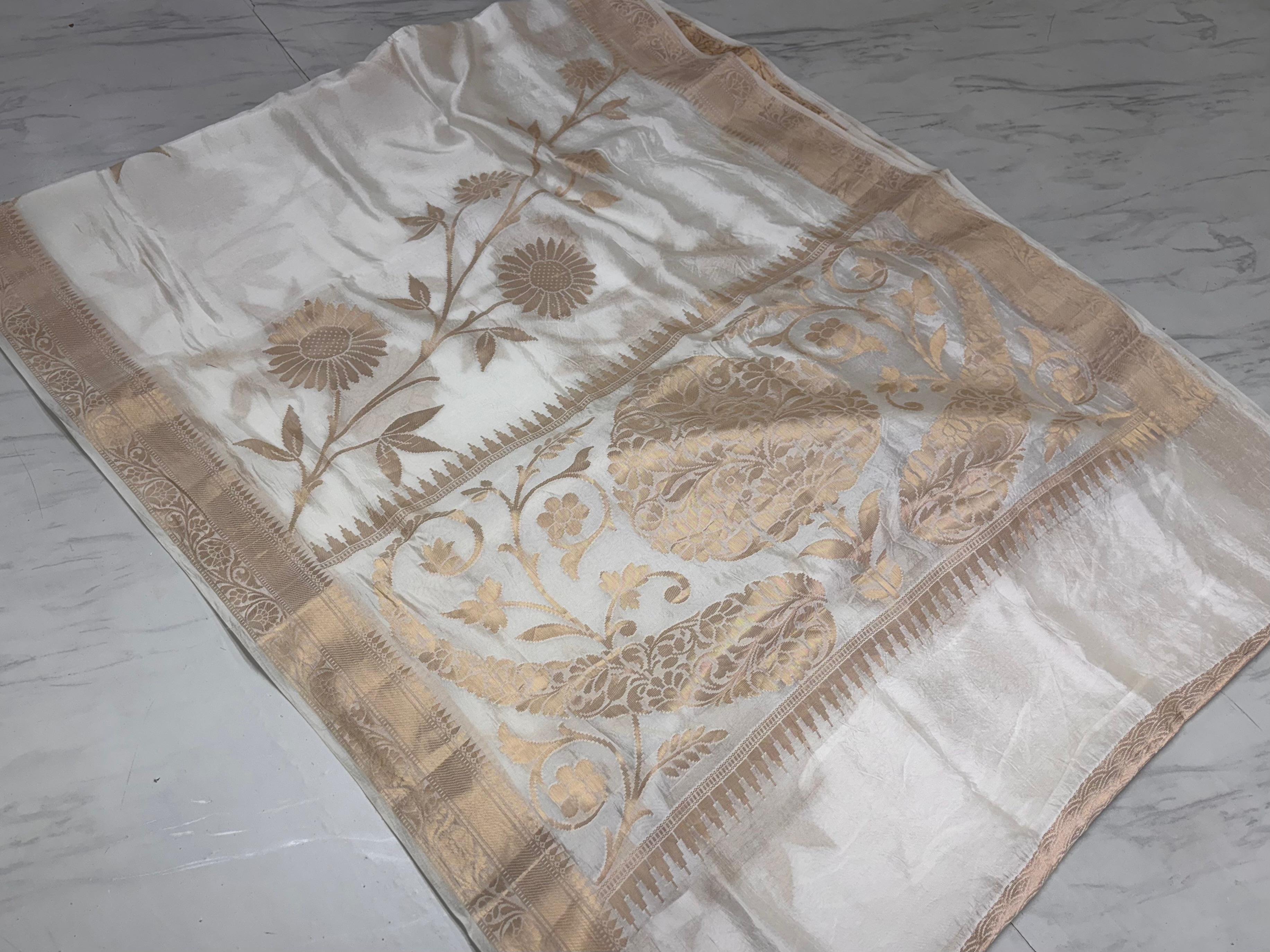 Dyable Raw Silk Saree