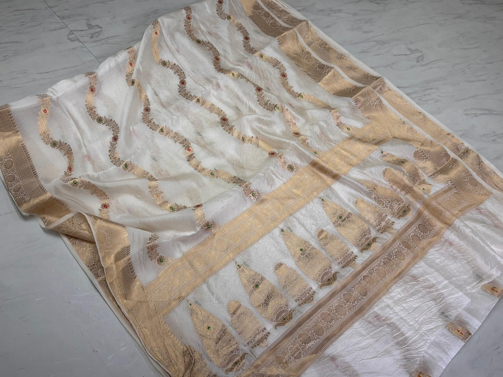 Dyable Raw Silk Saree