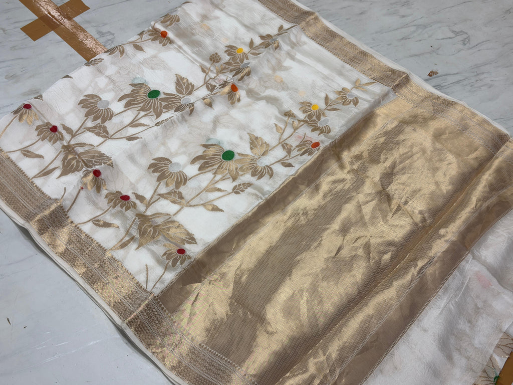 Dyable Raw Silk Saree