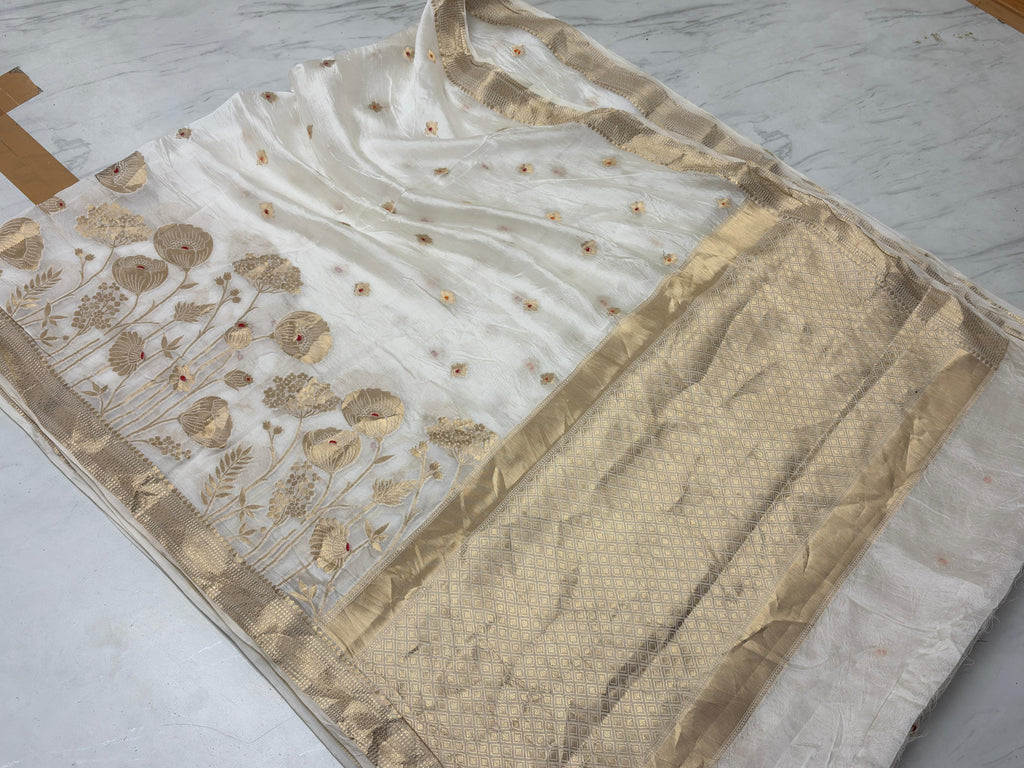 Dyable Raw Silk Saree