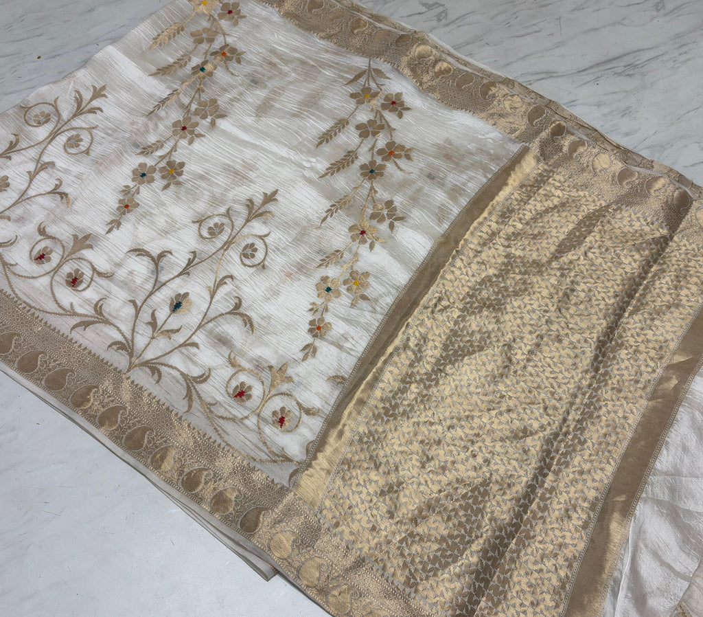 Dyable Raw Silk Saree