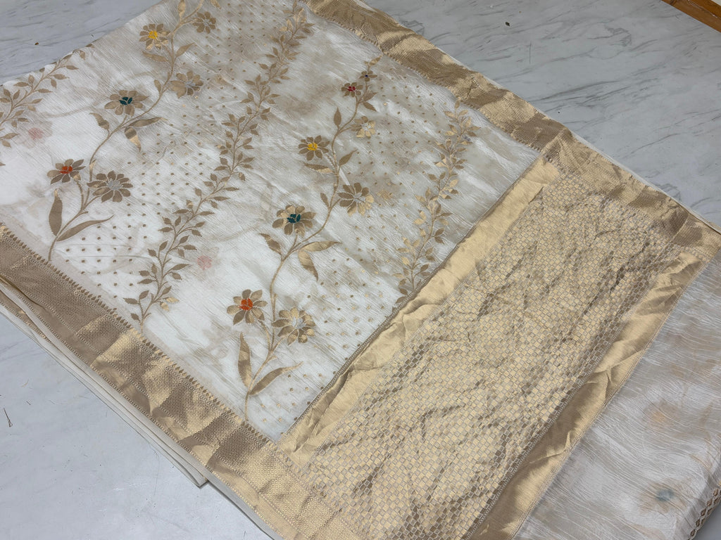 Dyable Raw Silk Saree