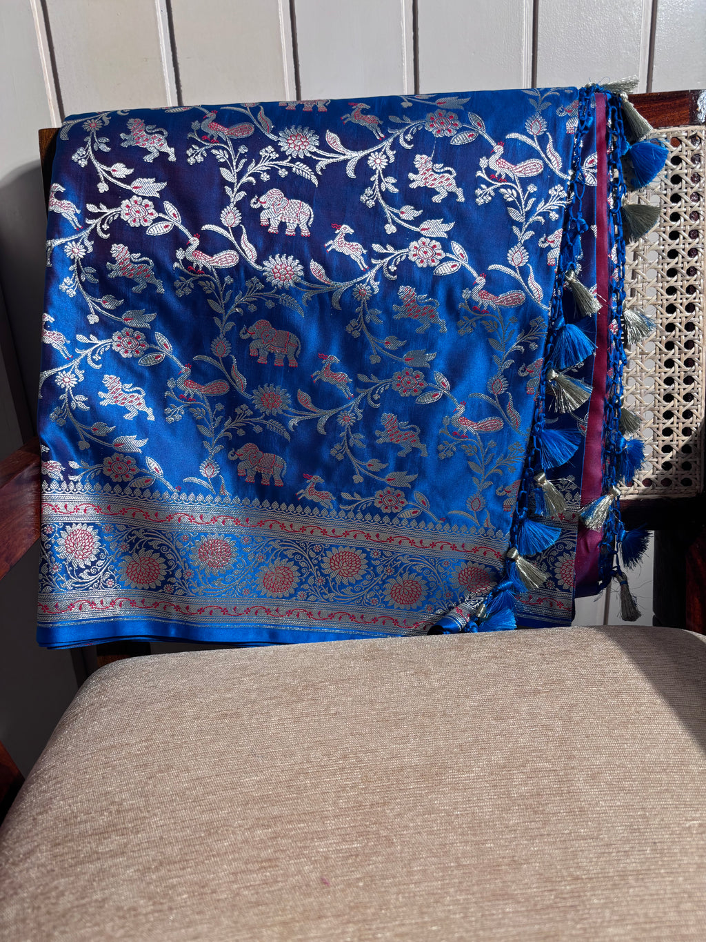 Mashroo Saree with Forest Motifs