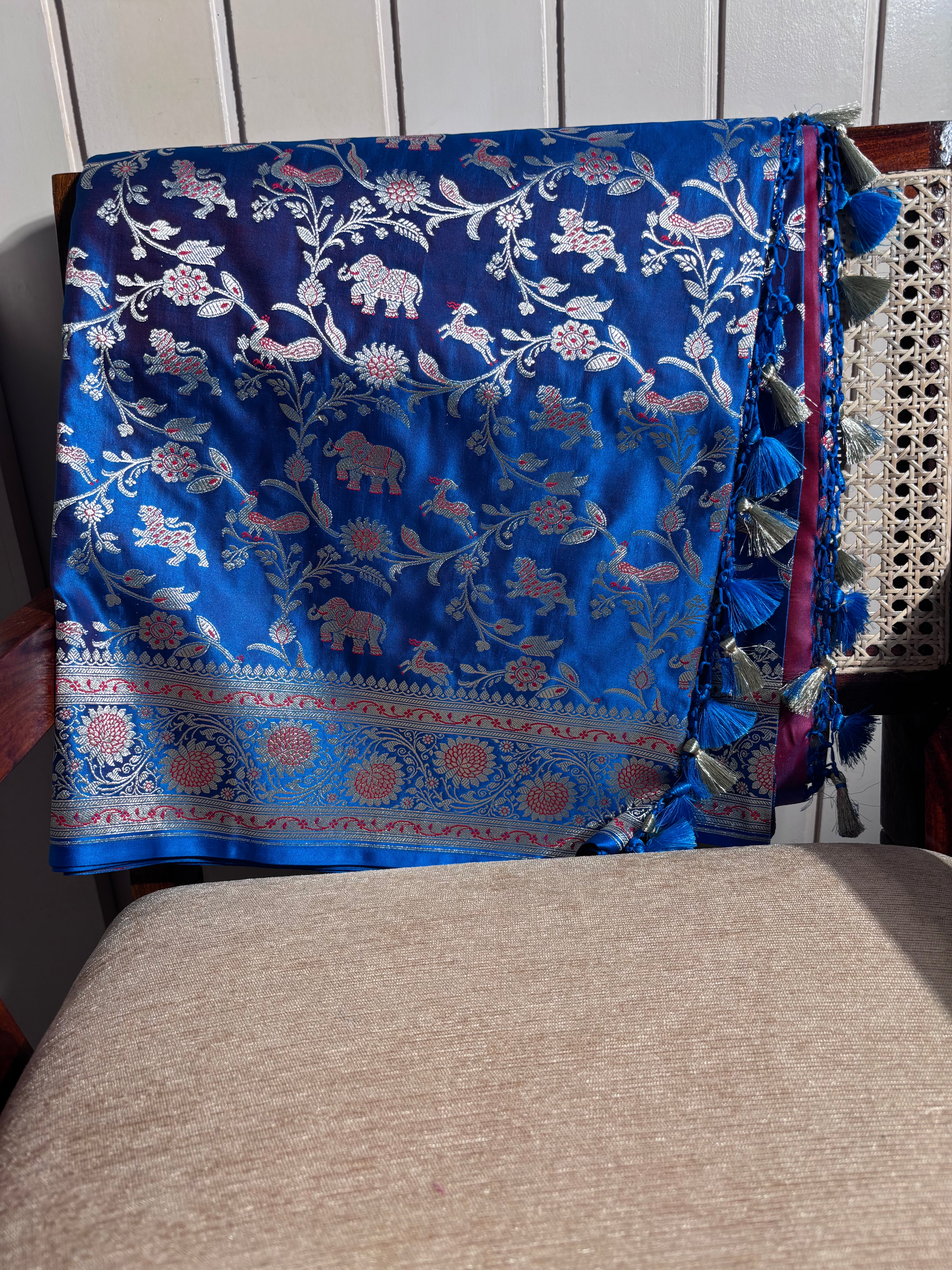 Mashroo Saree with Forest Motifs