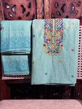 Cotton Suit with Katha Work