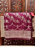 Maroon Mashroo Silk Saree