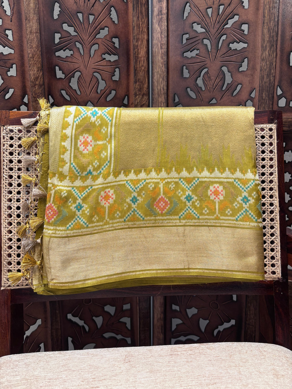 Brocade Saree with Patola Border