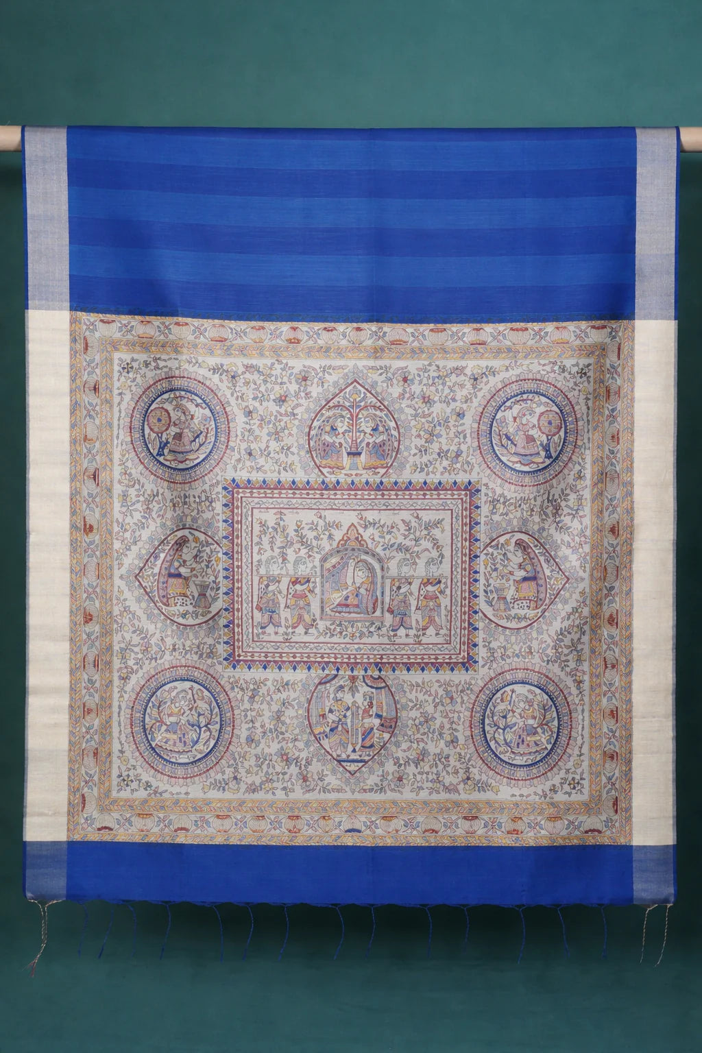 Madhubani Raw Silk Saree
