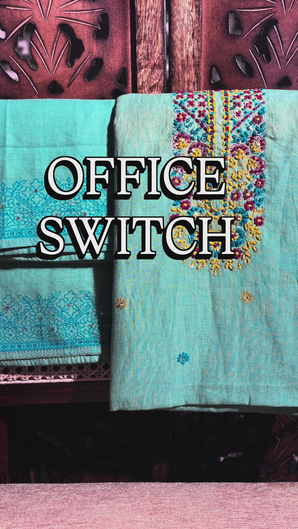 Cotton Suit with Katha Work