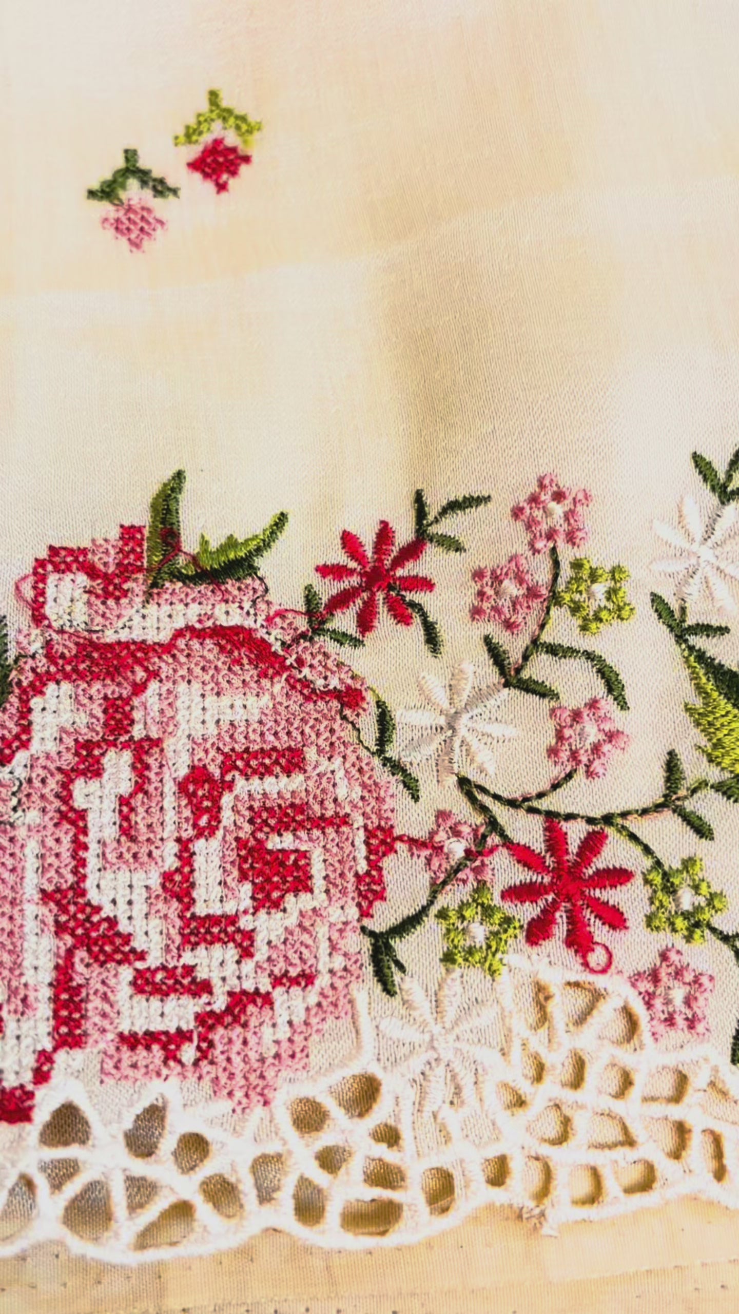 Chinon Embroidery Saree