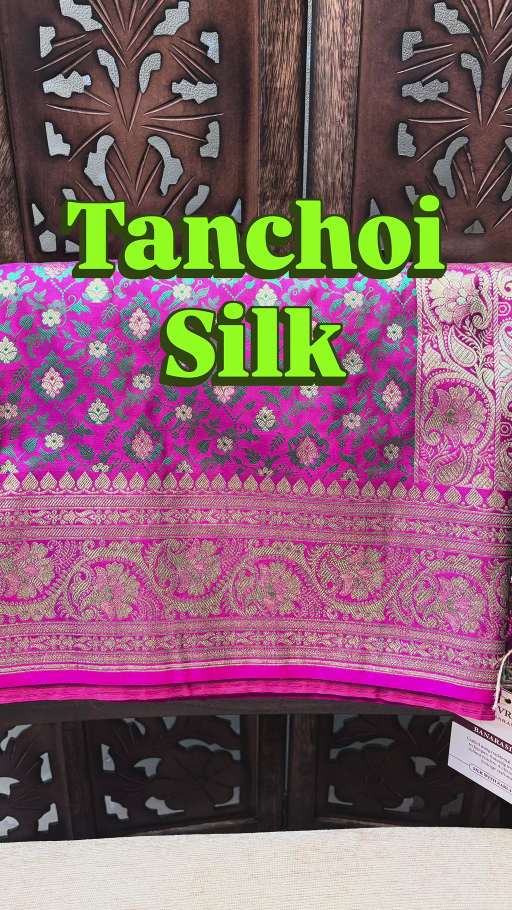 Tanchoi Meenakari Silk Saree