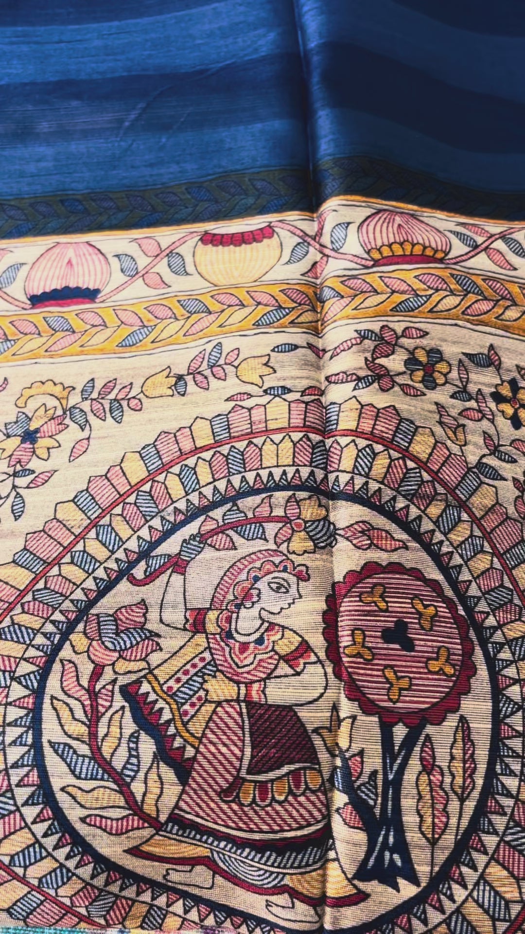 Madhubani Raw Silk Saree